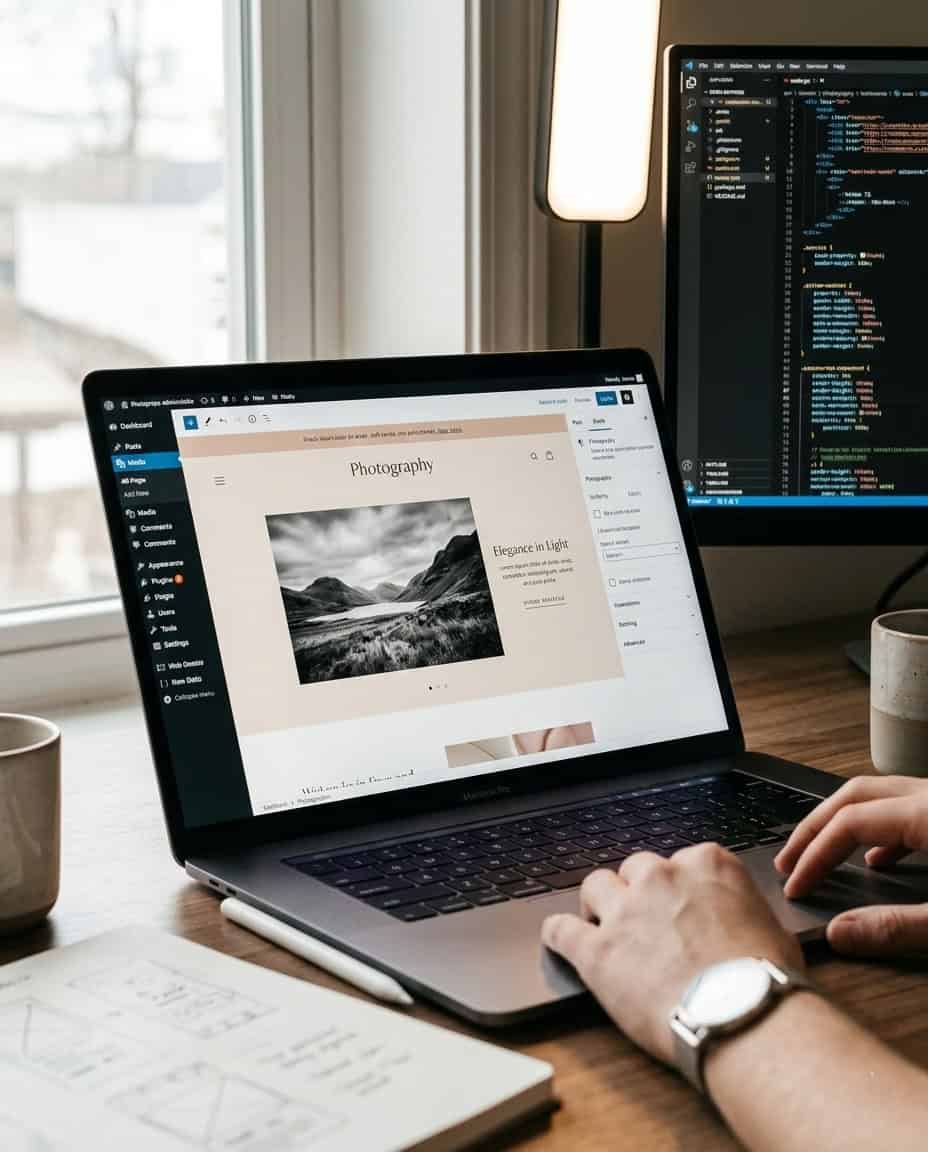 création site web WordPress photographe design professionnel